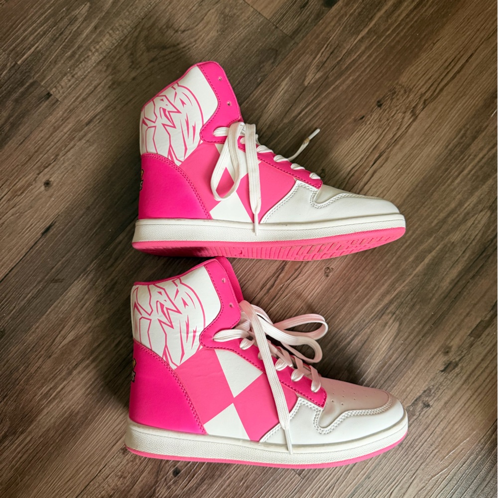 Pink Power Rangers Costume Fun.Com Adult Sneakers